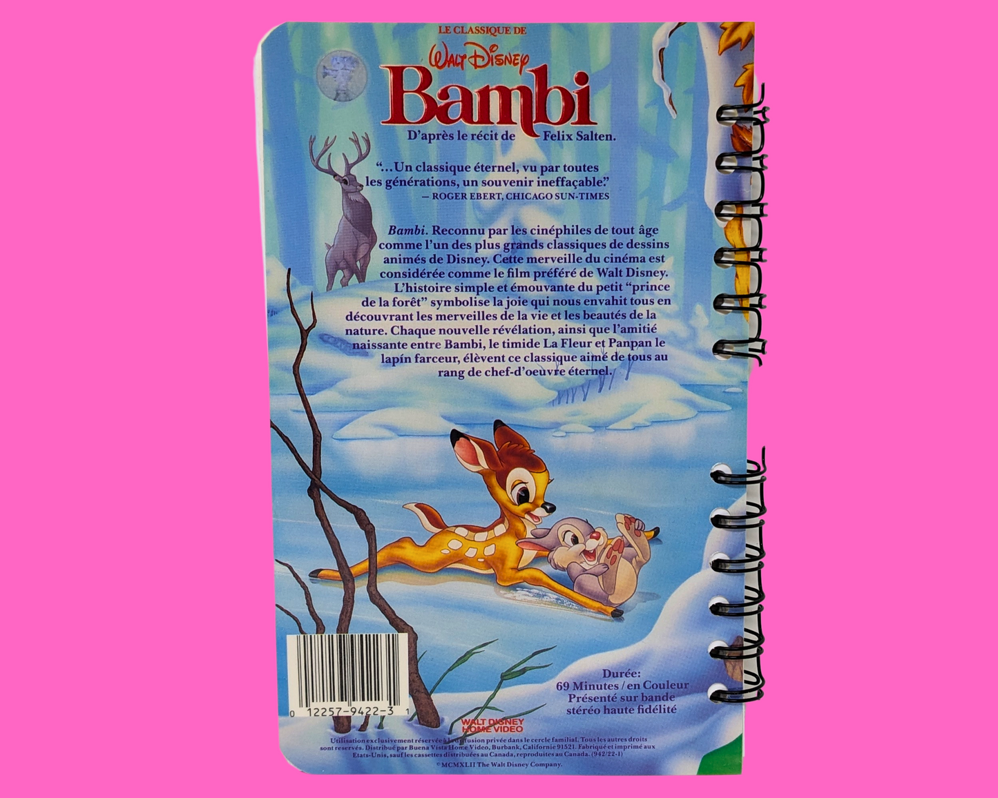 Bambi, Walt Disney VHS Movie Notebook