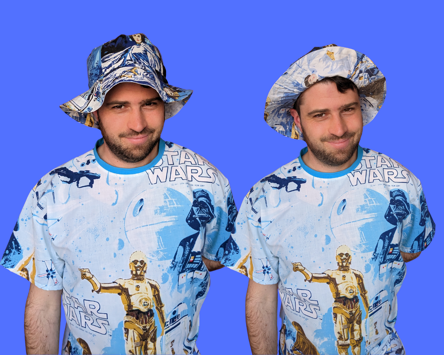 Star Wars Reversible Bucket Hats For Adults Made from Vintage, Upcycled Star Wars Bedsheets