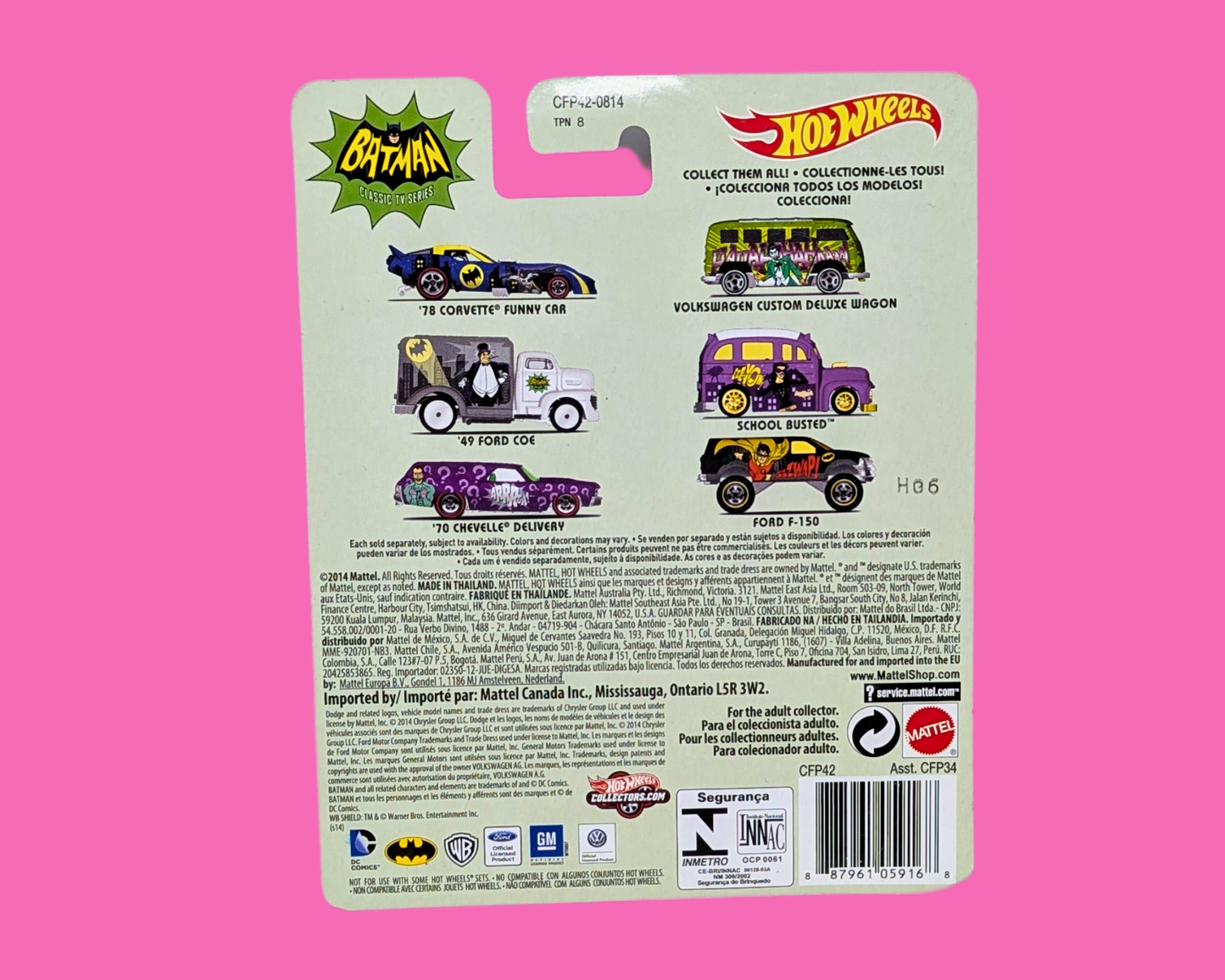 Y2K Collectible Sealed Hot Wheels Batman '78 Corvette - Funny Car Automobile Toy