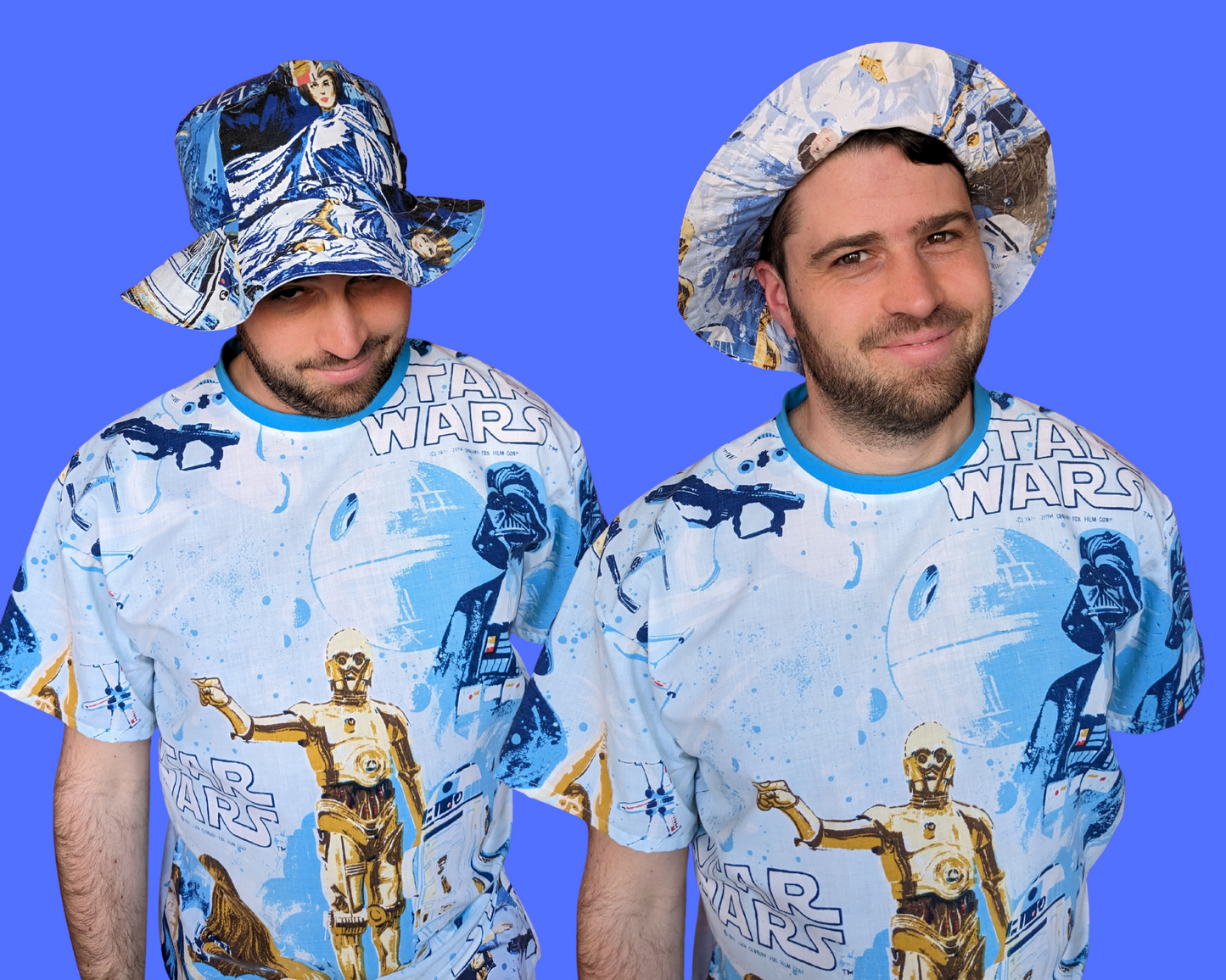 Star Wars Reversible Bucket Hats For Adults Made from Vintage, Upcycled Star Wars Bedsheets