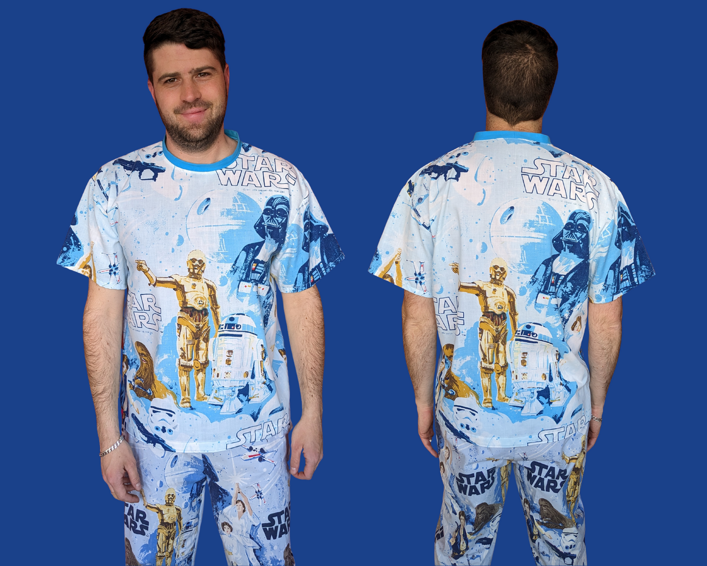 Handmade, Upcycled Vintage 1977 Star Wars, A New Hope Bedsheet T-Shirt Oversized XS - Fits Like A Size M