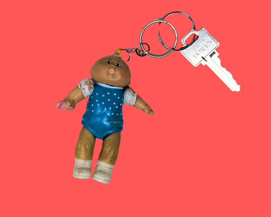 Handmade, Upcycled Cabbage Patch Kids Toy Keychain