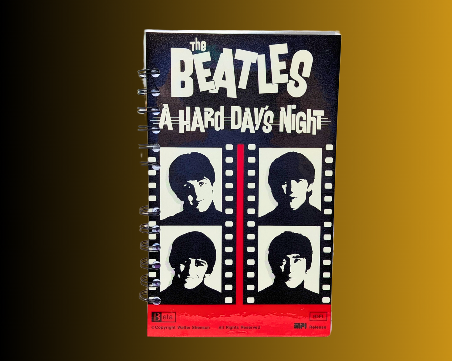 The Beatles, A Hard Day's Night VHS Movie Notebook