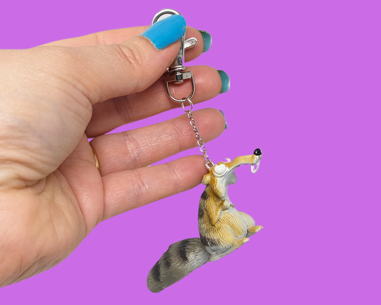 Handmade, Upcycled Ice Age Scrat Toy Keychain