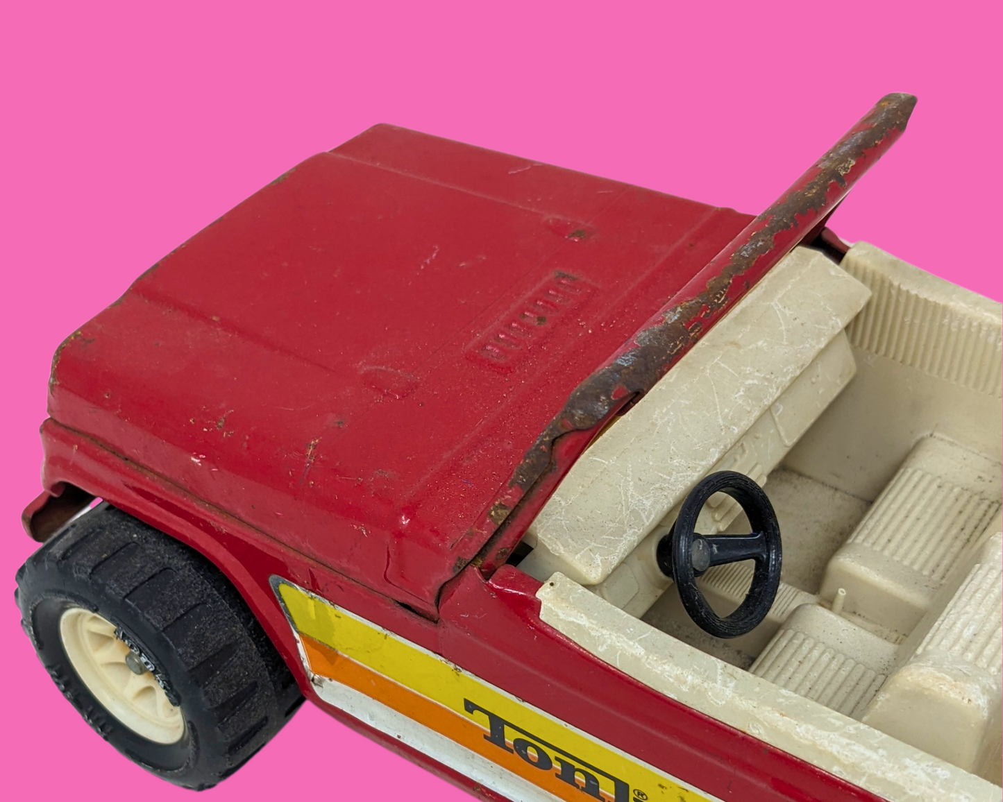 Vintage 1970's Red Convertible Tonka Car