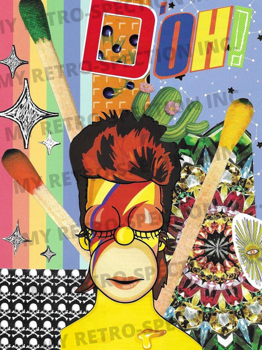 Print of Handmade Collage of Ziggy Simpson