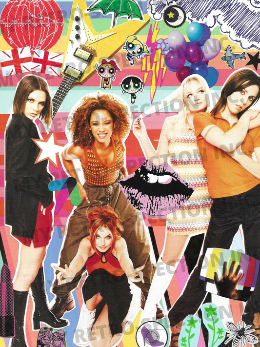 Print of Handmade Collage of The Spice Girls