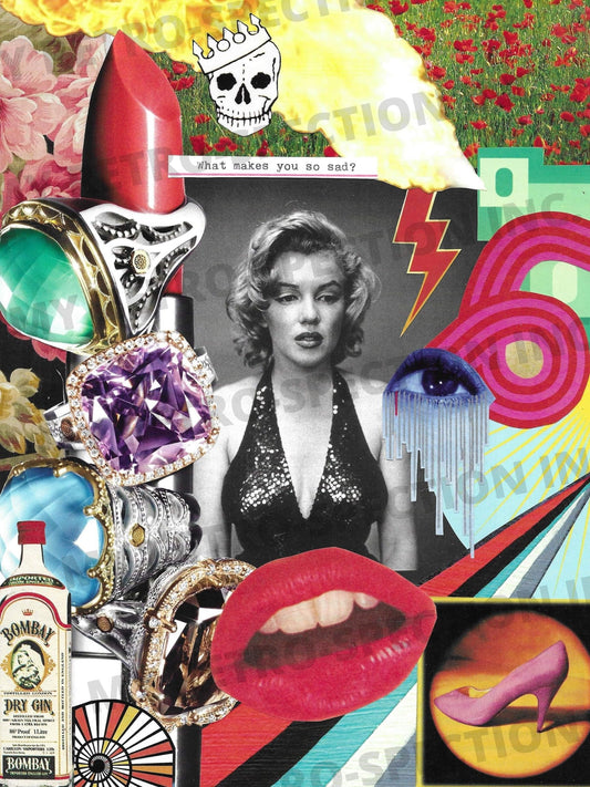 Print of Handmade Collage of Marilyn Monroe
