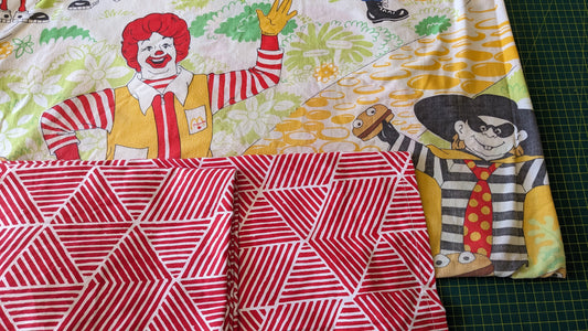 Custom Order for Nicole - Handmade, Upcycled Vintage 1980's McDonald's Flannel Bedsheet Dress Size M