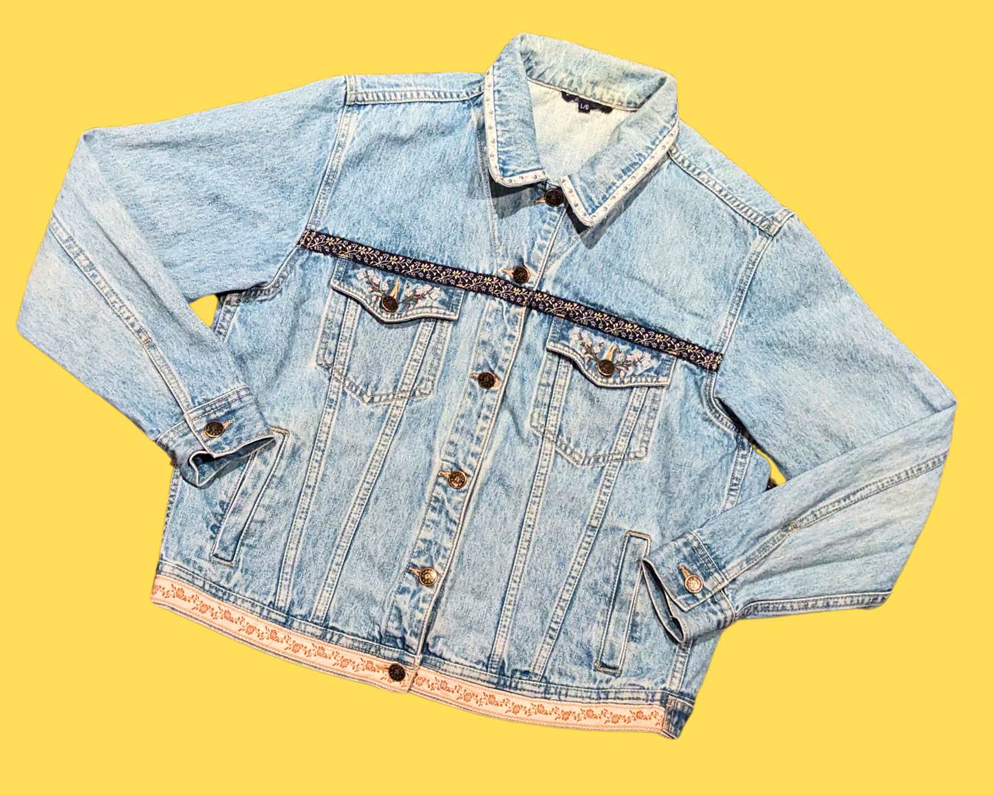 Handmade, Upcycled Trixie Mattel Denim Jacket Size L for Women