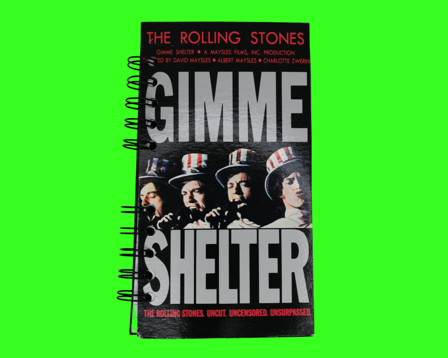 The Rolling Stones Gimme Shelter VHS Movie Notebook