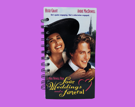 Four Weddings and a Funeral VHS Movie Notebook