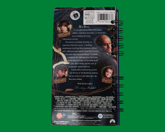Cahier de film VHS A Series of Unfortunate Events de Lemony Snicket