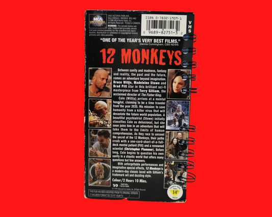 12 Monkeys VHS Movie Notebook