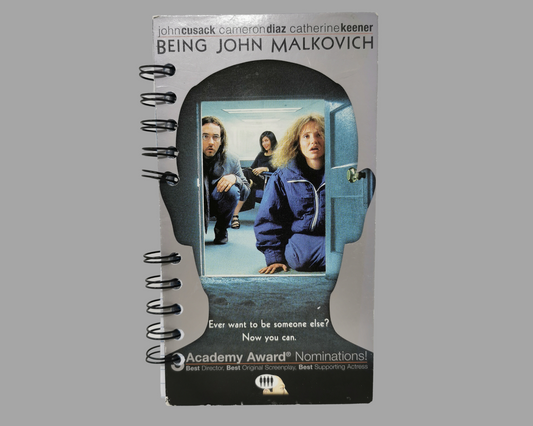 Être John Malkovich VHS Movie Notebook