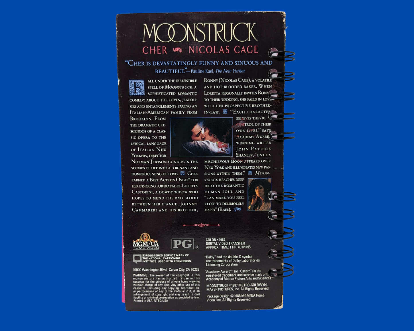 Cahier de film Moonstruck VHS