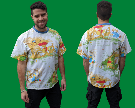 Handmade, Upcycled vintage Winnie the Pooh, Official Walt Disney T-Shirt Oversized XS - Fits Like A Size M