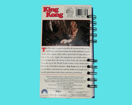 Cahier de film VHS recyclé King Kong