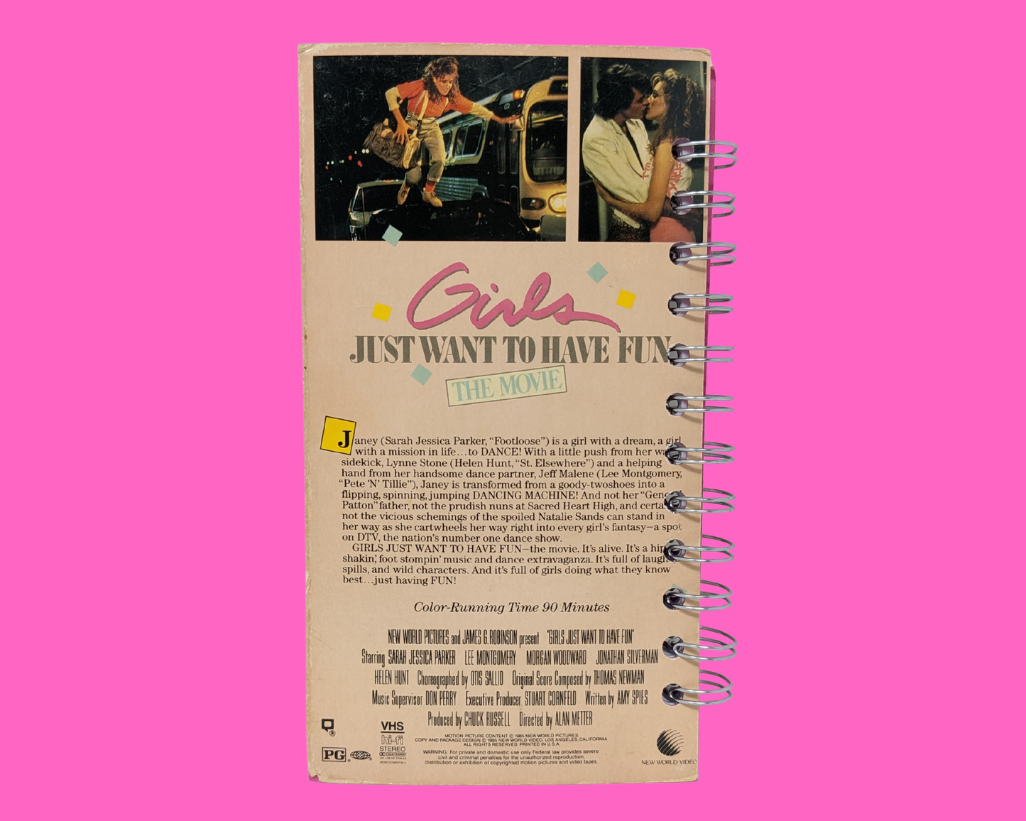 Girls Just Want to Have Fun VHS Movie Notebook