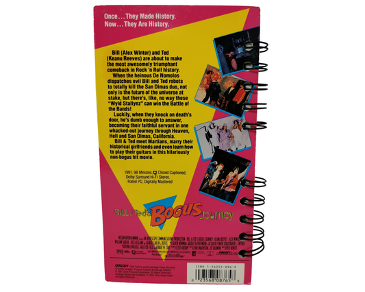 Cahier de film VHS Bogus Journey de Bill et Ted