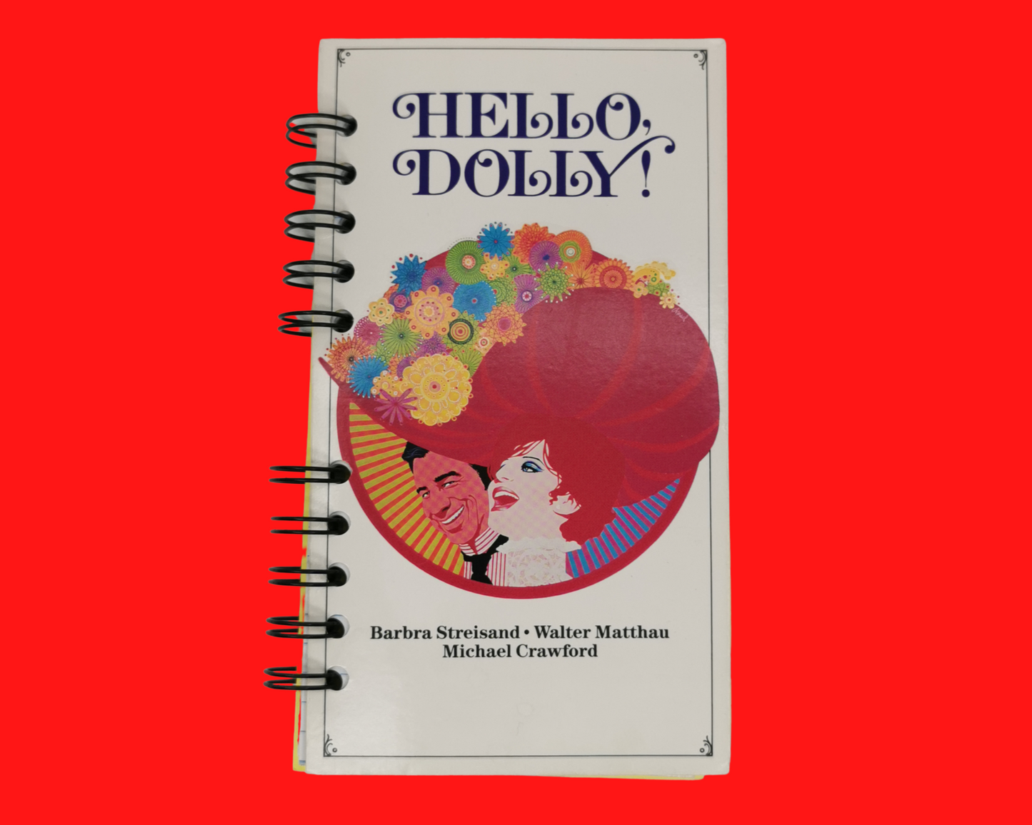 Bonjour Dolly! Cahier de film VHS recyclé