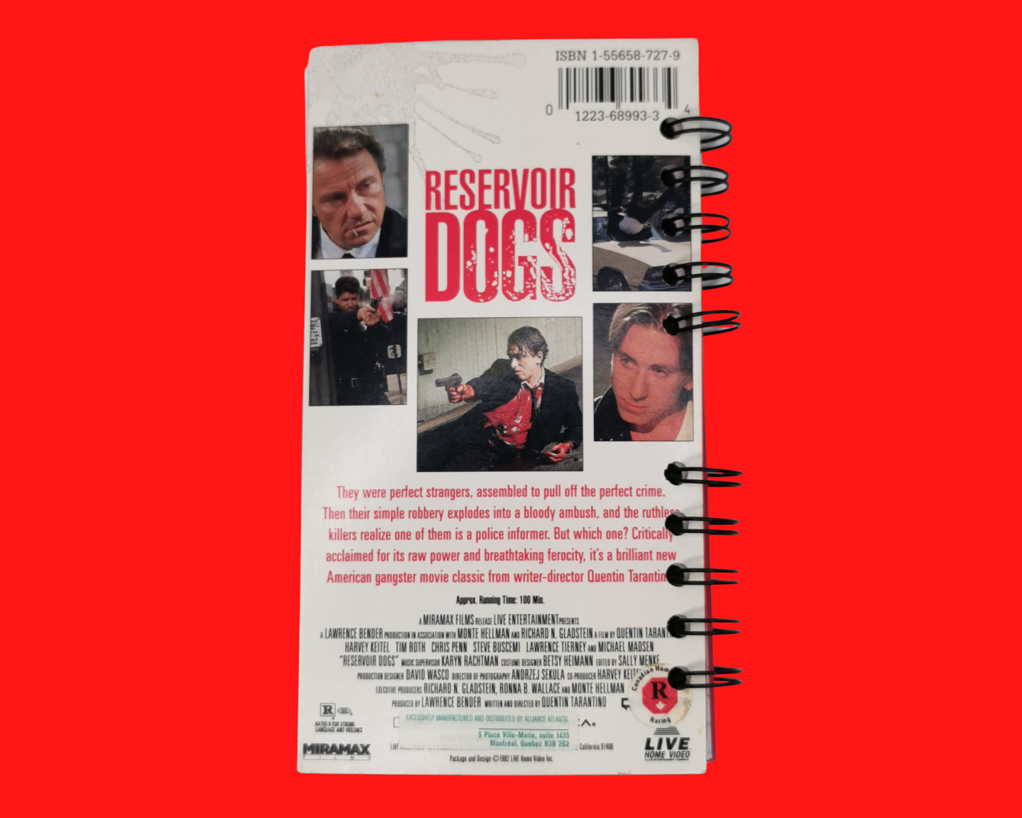 Reservoir Dogs Upcycled VHS Movie Notebook