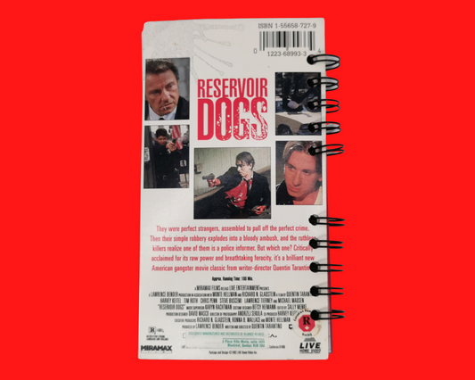 Cahier de film VHS recyclé Reservoir Dogs