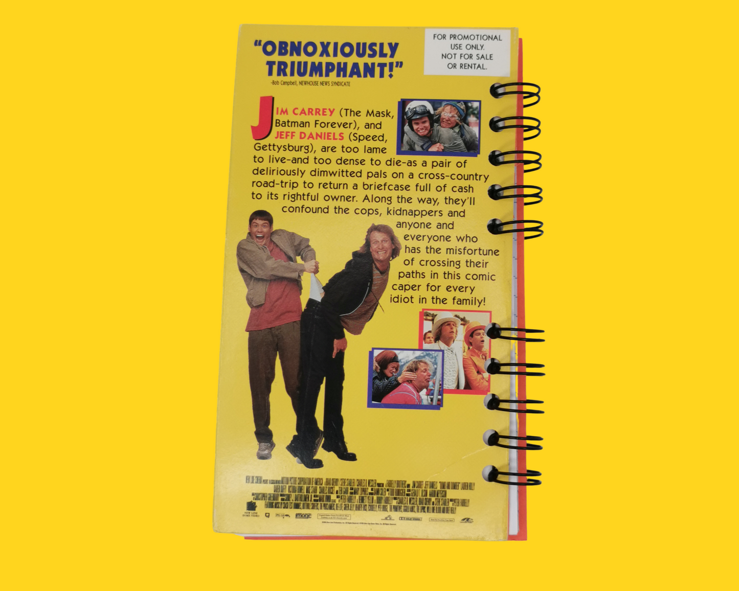 Dumb and Dumber Upcycled VHS Movie Notebook