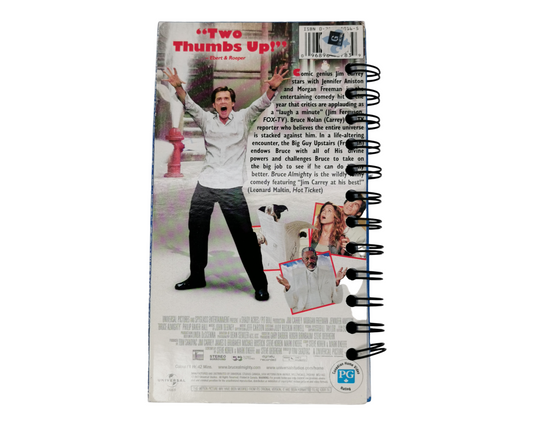 Bruce Almighty Upcycled VHS Movie Notebook