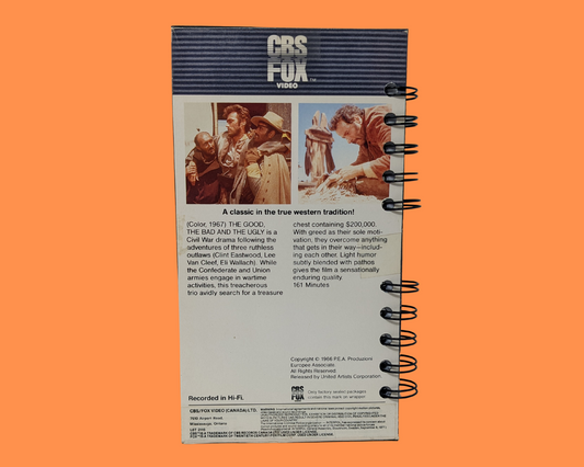 The Good, The Bad & The Ugly VHS Movie Notebook