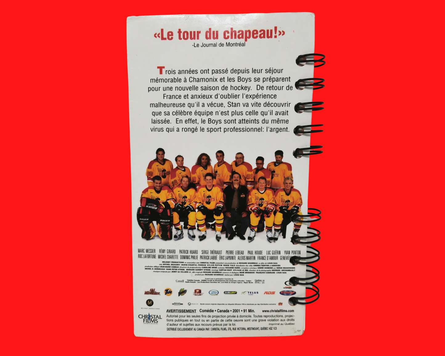 Cahier de film VHS Les Boys III