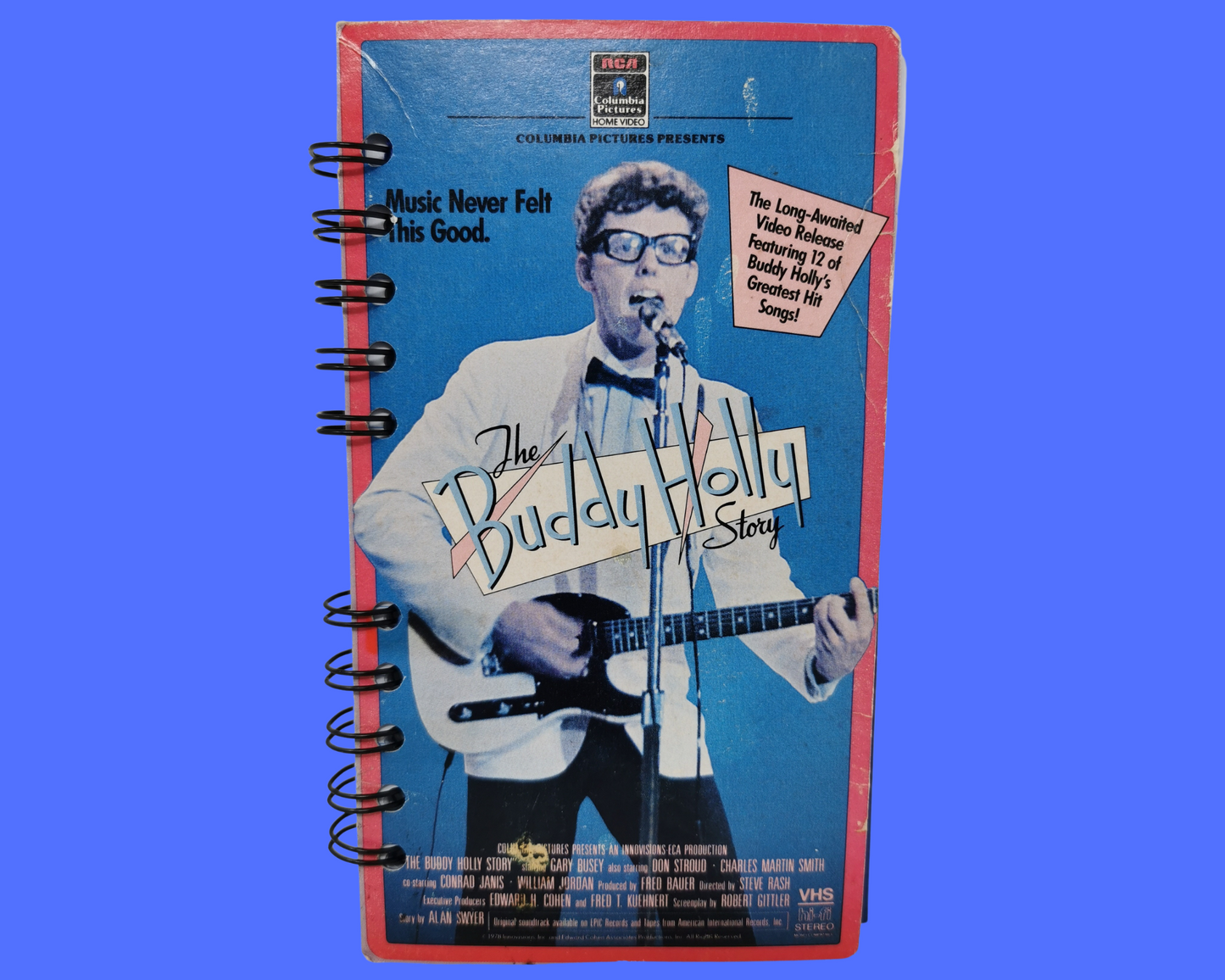 The Buddy Holly Story VHS Movie Notebook