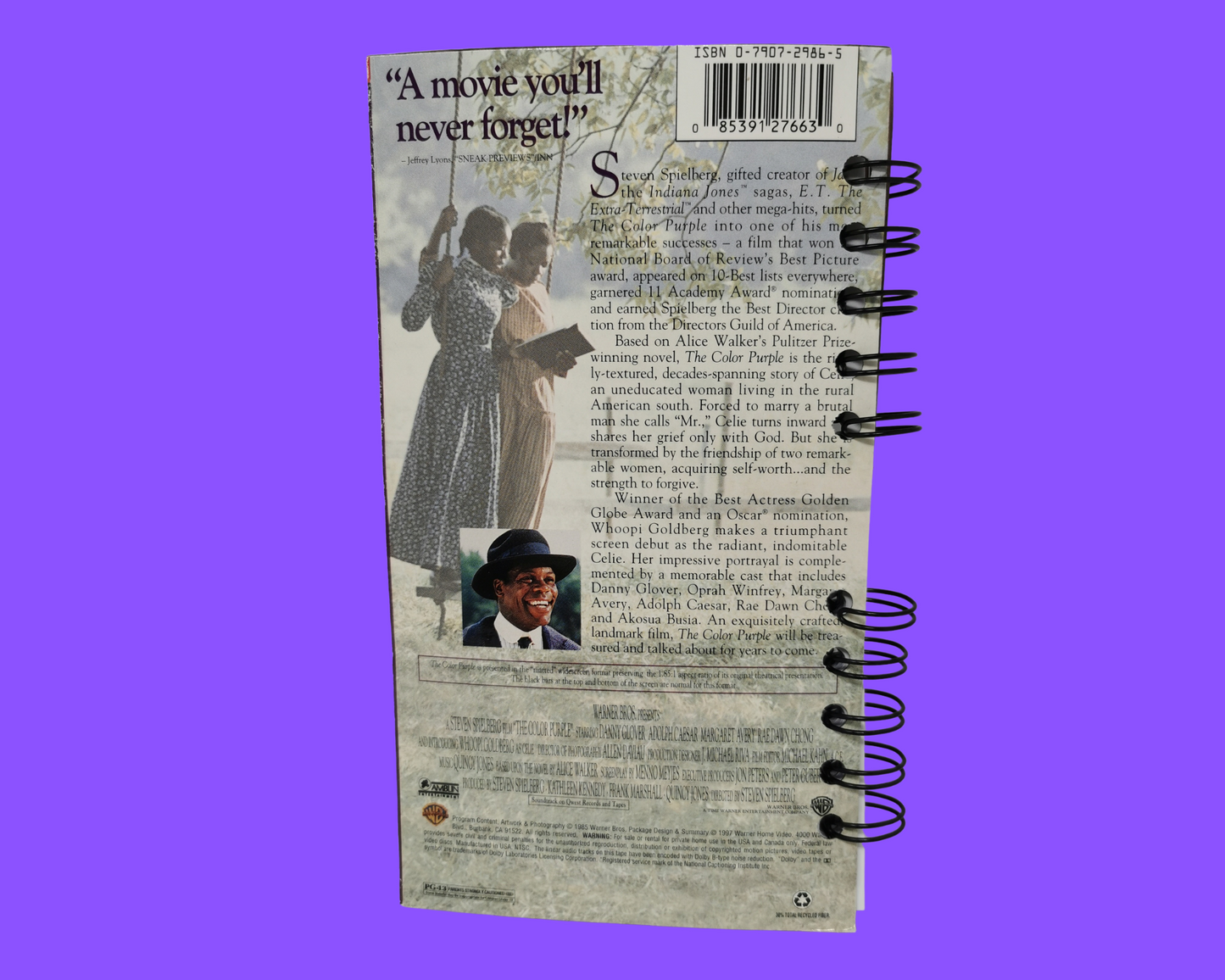 The Color Purple VHS Movie Notebook