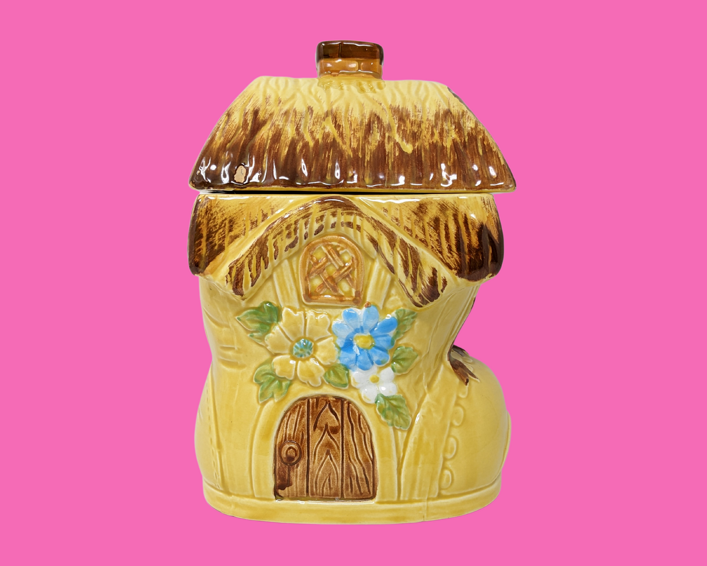 Vintage 1980's Cookie Jar, Boot Shaped as A Home Made in Japan