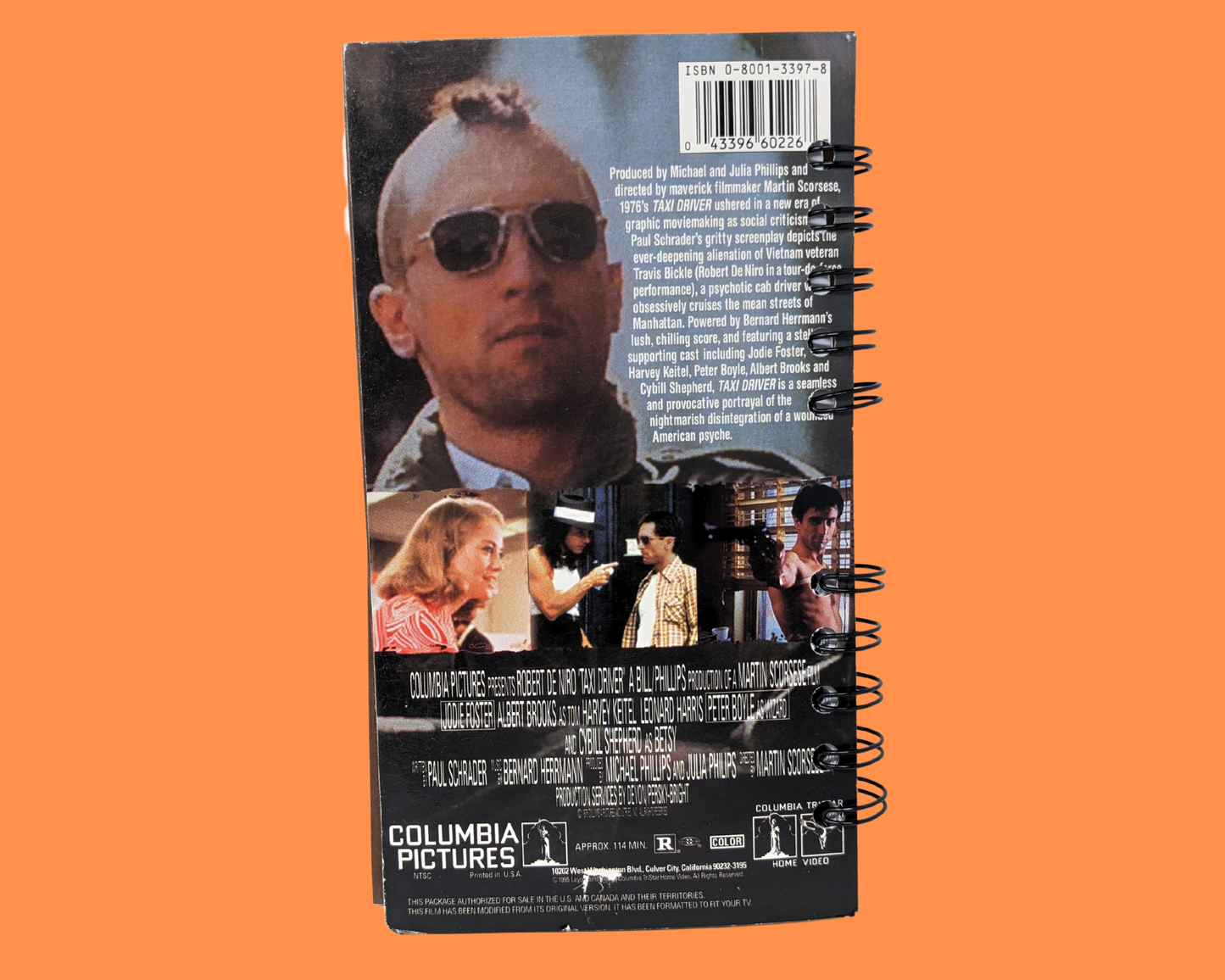 Cahier de film VHS de chauffeur de taxi