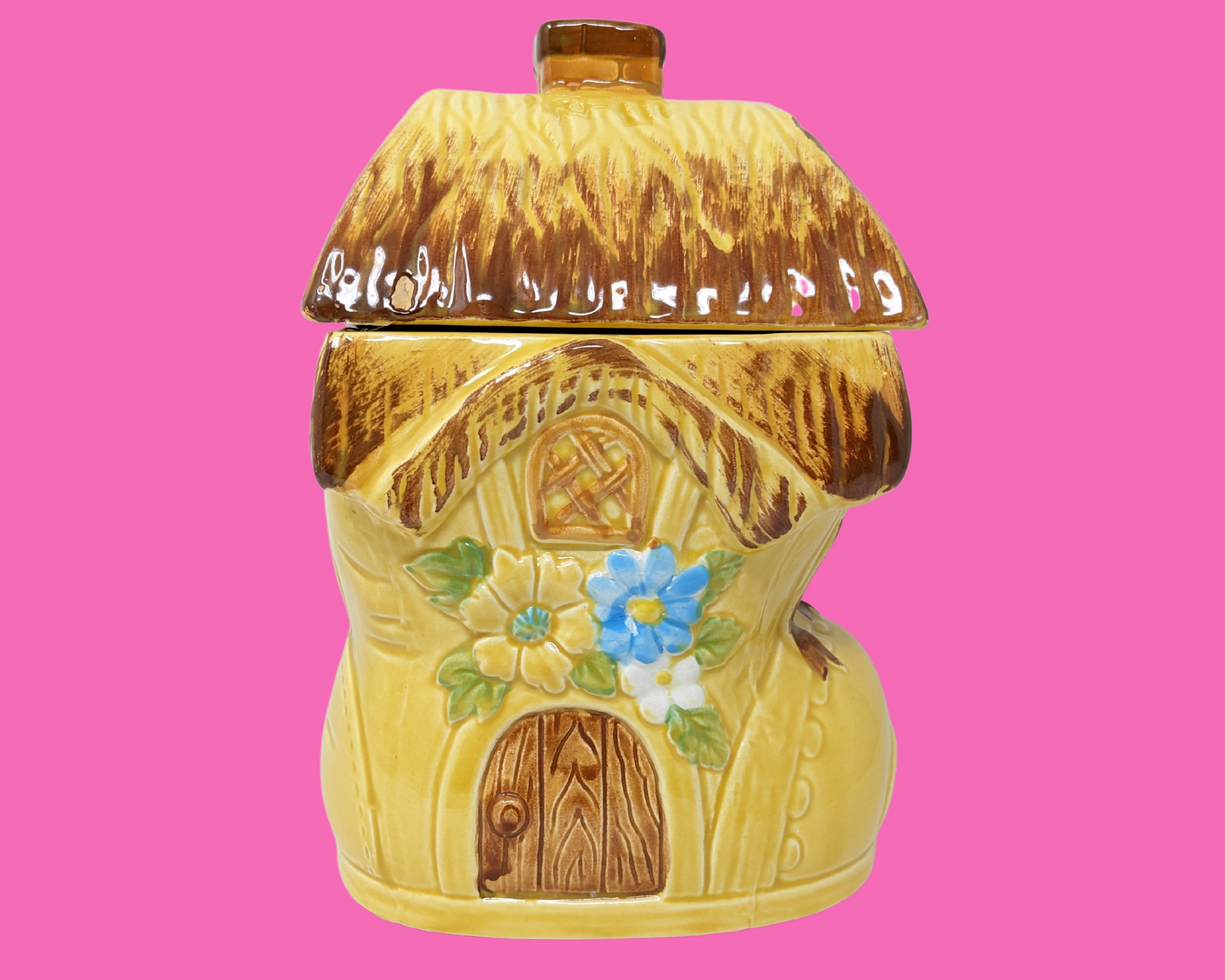 Vintage 1980's Cookie Jar, Boot Shaped as A Home Made in Japan