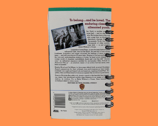 Rebel Without A Cause VHS Movie Notebook