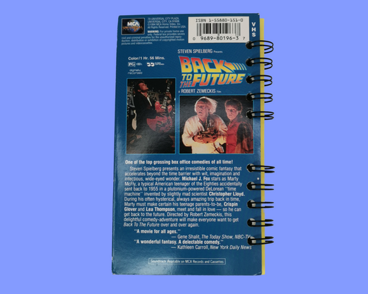 Retour vers le futur Cahier de film VHS