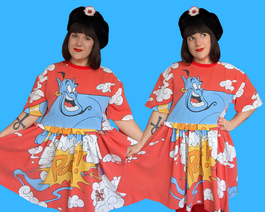 MADE TO ORDER, Handmade, Upcycled Disney Aladdin Dress Fits Sizes S-M-L-XL or 2XL