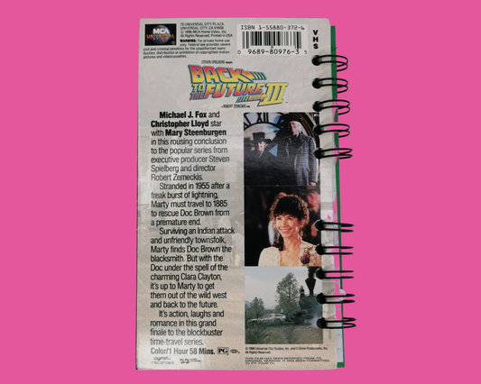 Back to the Future III VHS Movie Notebook