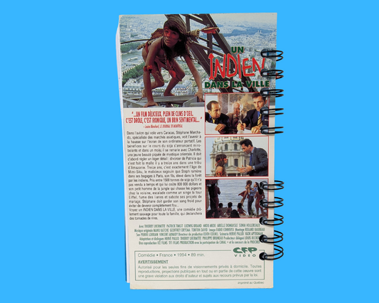 Un Indien Dans La Ville VHS Movie Notebook