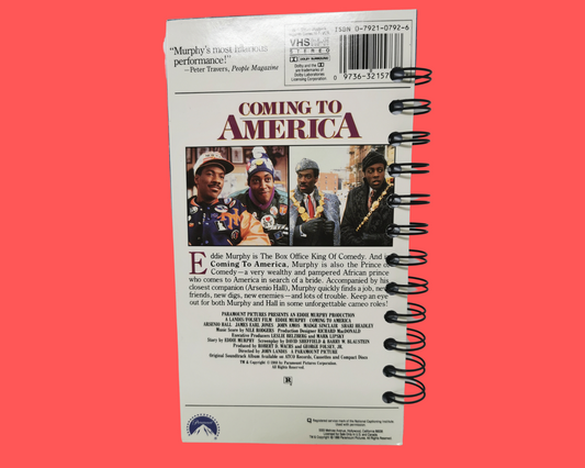 Coming to America VHS Movie Notebook