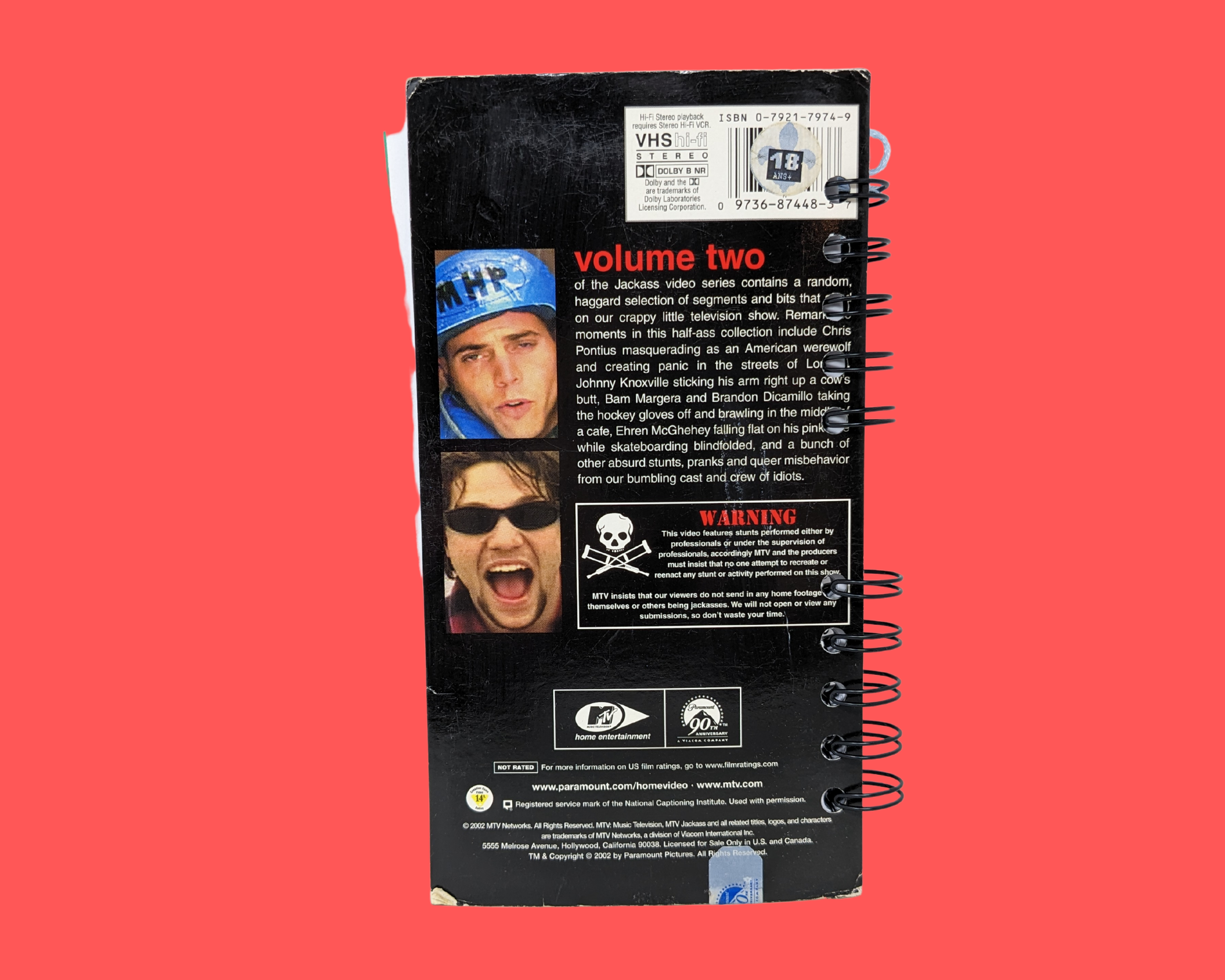 Jackass Volume Two VHS Movie Notebook – myretrospectioninc