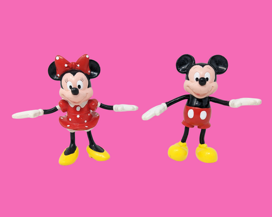 Vintage des années 1990 Mickey Mouse et Minie Mouse Walt Disney Toys