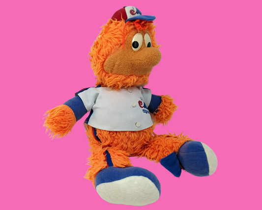 Jouet en peluche de la mascotte de l'expo de Montréal Baseball Youppi des années 1970