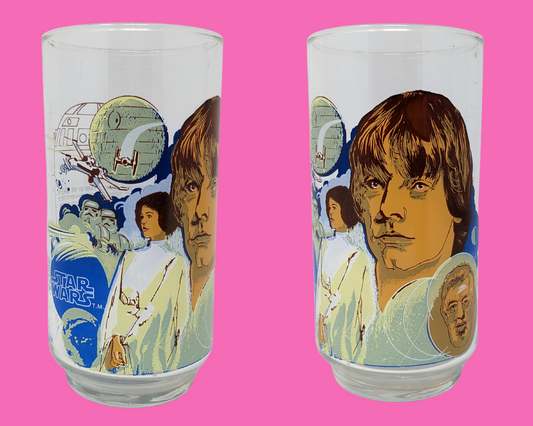 Vintage 1977 Burger King, Collector's Star Wars, Luke Skywalker Glass