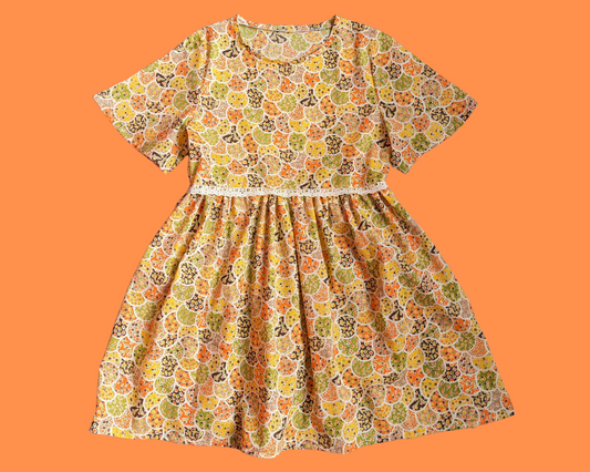 Handmade, Upcycled Vintage 1960's Adorable Dress Size M