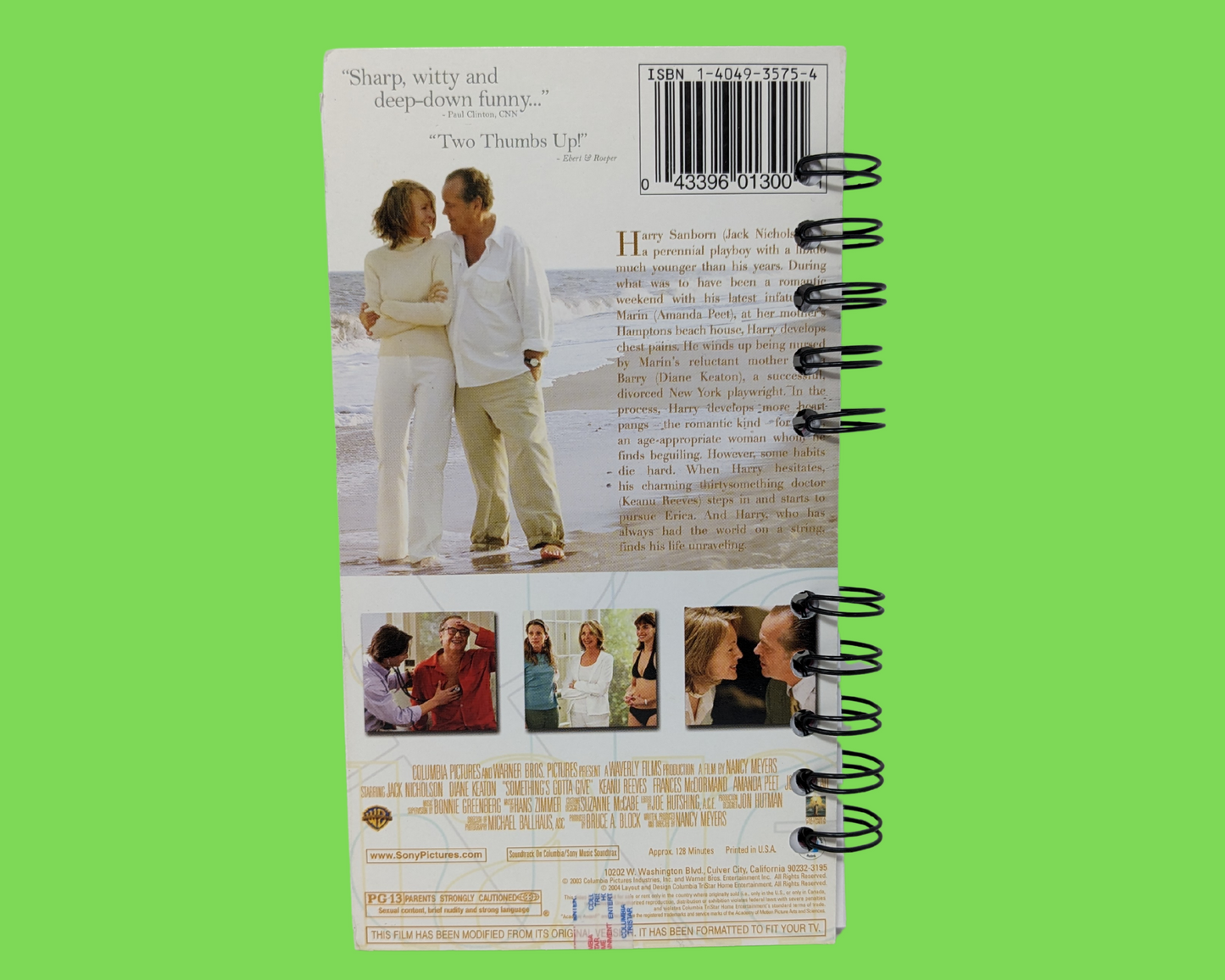 Something's Gotta Give VHS Movie Notebook