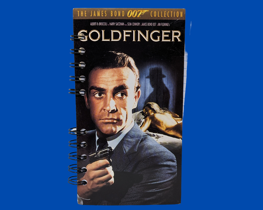 James Bond Goldfinger VHS Movie Notebook