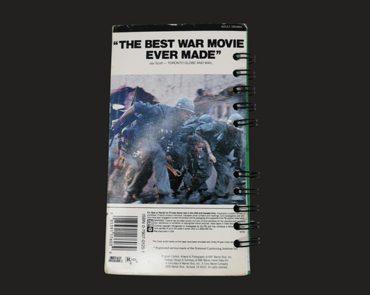 Cahier de film VHS entièrement recyclé avec veste en métal
